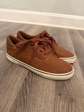 Levi’s Ethan Men’s Sneakers - Brown/Tan Vegan Leather - Size 9.5